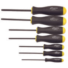 6 Pieces-1.5-5 mm Screwdriver Style - Ball End Hex Driver Set with Ergo Handles - Exact Tool & Supply