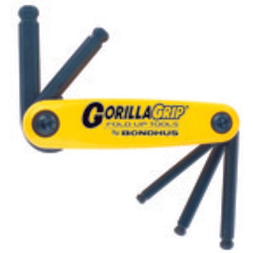 5 Pieces-3/16″-3/8″ Fold Up Style - Ball End Hex Key Set - Exact Tool & Supply