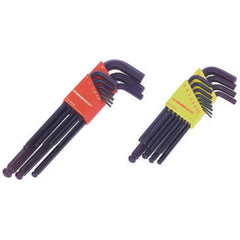 6 Pieces-1.5 mm-5 mm Long Arm Style - Ball End Hex Key Set - Exact Tool & Supply