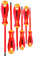 Bondhus Set of 6 Slotted & Phillips Tip Insulated Ergonic Screwdrivers. Impact-proof handle w/hanging hole. - Exact Tool & Supply