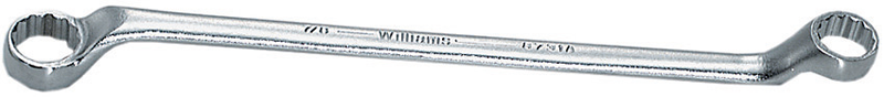 3/8 x 7/16'' -- 7-5/8'' OAL - Chrome 60° Offset Box End Wrench - Exact Tool & Supply