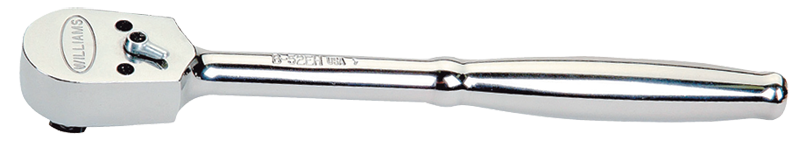 10-1/4" OAL - 3/8'' Drive - Narrow Pear Head - Reversible Ratchet - Plain Handle - Exact Tool & Supply