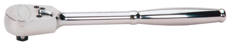 10-1/4" OAL - 1/2'' Drive - Narrow Pear Head - Reversible Ratchet - Plain Handle - Exact Tool & Supply