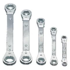 Snap-On/Williams (5 Piece) 25° Offset Straight Ratcheting Box Wrench Set - Exact Tool & Supply