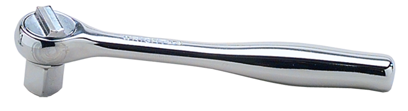 4-3/4" OAL - 3/8'' Drive - Round Head - Reversible Ratchet - Plain Handle - Exact Tool & Supply