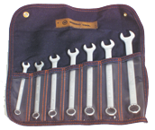 Wright Tool Fractional Combination Wrench Set -- 7 Pieces; 12PT Chrome Plated; Includes Sizes: 3/8; 7/16; 1/2; 9/16; 5/8; 11/16; 3/4"; Grip Feature - Exact Tool & Supply