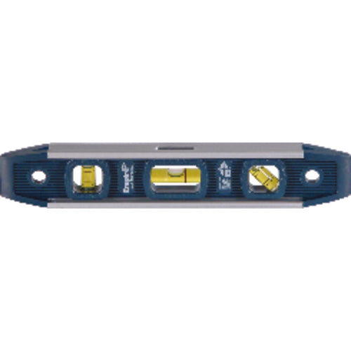 Model 581–9–9″ Length–3 Vials (1 Plumb, 1 Level, 1 45°) - Top Reading - Magnetic Toolbox Level - Exact Tool & Supply