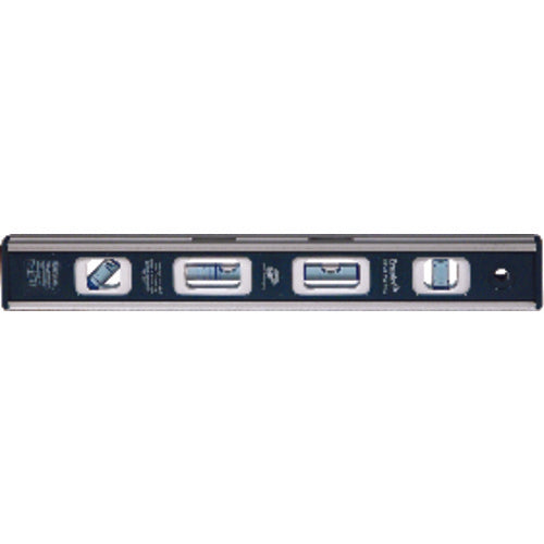 Model EM8112–12″ Length–4 Vials (1 Plumb, 1 Level, 1 45°, 1 Vari-Pitch) - Magnetic Toolbox Level - Exact Tool & Supply