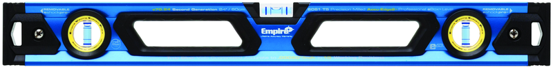 #EM71-72 - 72'' Length - 3 Vials (2 Plumb; 1 Level); Open Grips - 300° View Top Reading - Magnetic Level - Exact Tool & Supply