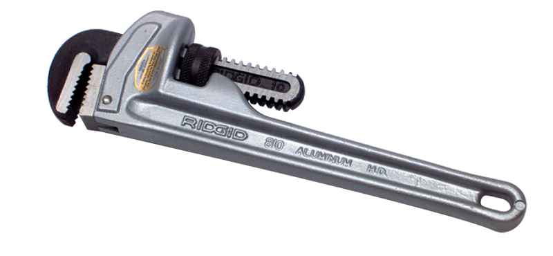1-1/2" Pipe Capacity - 10" OAL - Aluminum Pipe Wrench - Exact Tool & Supply