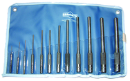 12 Piece Regular & Long Pin Punch Set -- 1/16 to 1/2'' Diameter - Exact Tool & Supply