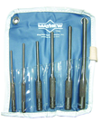6 Piece Roll Pin Punch Set -- 1/8 to 5/16'' Diameter - Exact Tool & Supply