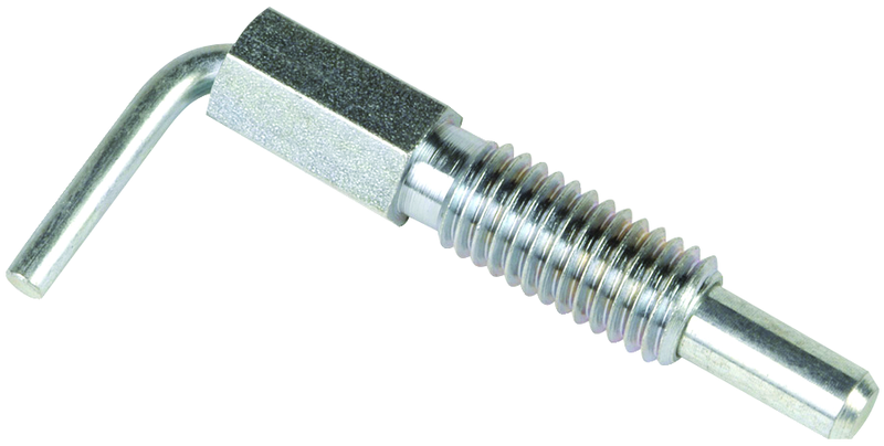 Lever Type Plunger 5/8-11, Locking, Zinc Plated Clear Chromate Finish - Exact Tool & Supply