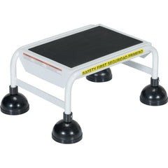 Spring Loaded Roll Ladder 1 Step White - Exact Tool & Supply