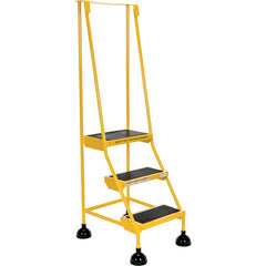 Spring Loaded Roll Ladder 3 Step Yellow - Exact Tool & Supply