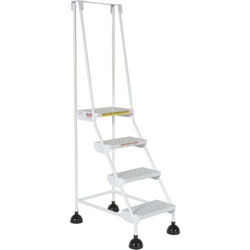 Spring Loaded Roll Ladder Perf 4 Stp Wht - Exact Tool & Supply