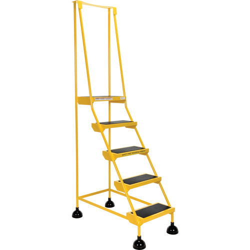 Spring Loaded Roll Ladder 5 Step Yellow - Exact Tool & Supply