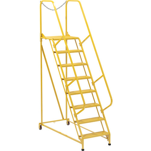 Maintenance Ladder Perforated 8-Step Yellow - Exact Tool & Supply