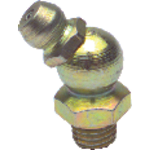 Grease Fittings - 1/4″-28 - 45° Hydraulic Style - Pack of 10 - Exact Tool & Supply
