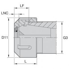 LNABER40M LOCKNUT-COOLANT STYLE - Exact Tool & Supply
