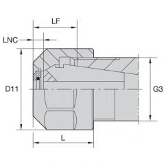 LNHAB ER20M COOLANT LOCKNUT - Exact Tool & Supply
