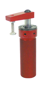 Block Style Pneumatic Swing Cylinder - #8115 .38'' Vertical Clamp Stroke - With Arm - RH Swing - Exact Tool & Supply