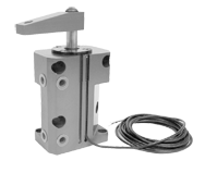 Pneumatic Power Clamp Sensor - #810169 4mm Mount - Reed Switch Sensor - 5-120V DC/AC 50/60 Hz SPST 6" Male M8 Connector - Exact Tool & Supply