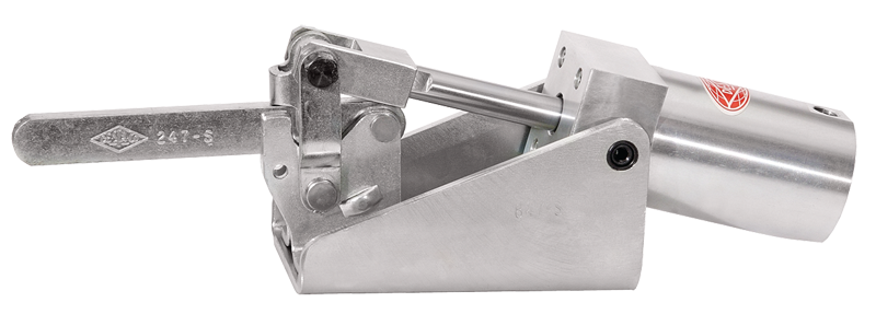 #810-S Pneumatic Power Solid Style; 750 lbs Holding Capacity - Toggle Clamp - Exact Tool & Supply