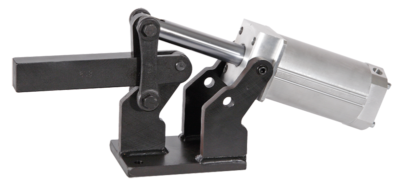 #858 Pneumatic Power Solid Style; 4000 lbs Holding Capacity - Toggle Clamp - Exact Tool & Supply