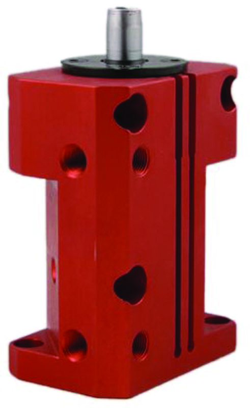 Block Style Pneumatic Swing Cylinder - #8316-LA .50'' Vertical Clamp Stroke - LH Swing - Exact Tool & Supply