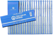 .001 to .030 Thickness - 12" Blade Length - Stainless Steel Feeler Gage Assortment - Exact Tool & Supply