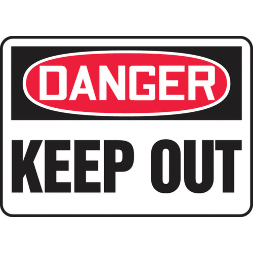 Sign, Danger Keep Out, 7″ × 10″, Plastic - Exact Tool & Supply