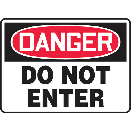 Sign, Danger Do Not Enter, 10″ × 14″, Vinyl - Exact Tool & Supply