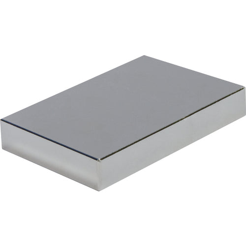 MAG-MATE Nickel Plated Rare Earth Magnet 0.25″Th × 1.00″Wd × 2.00″Lg, 35 MgO - Exact Tool & Supply