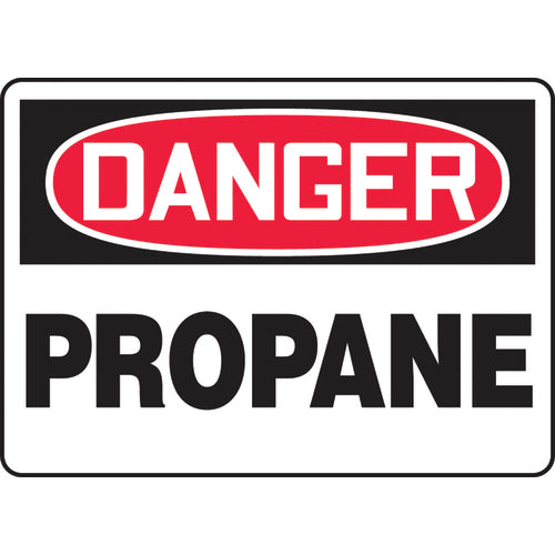 Sign, Danger Propane, 10″ × 14″, Aluminum - Exact Tool & Supply