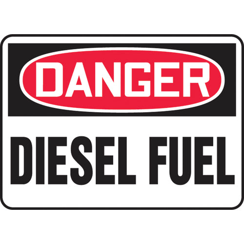 Sign, Danger Diesel Fuel, 10″ × 14″, Plastic - Exact Tool & Supply