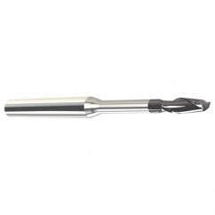 .090 Dia. - 1/8" LOC - 2" OAL - .015 C/R 2 FL Carbide End Mill with .600 Reach-Nano Coated - Exact Tool & Supply