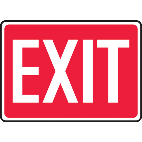 Sign, Exit, 7″ × 10″, Aluminum - Exact Tool & Supply