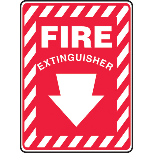 Sign, Fire Extinguisher, 10″ × 7″, Vinyl - Exact Tool & Supply