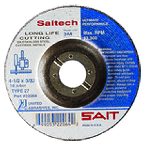 4 1/2″ × 1/4″ × 5/8″ 11 - Ceramic - Depressed Center Wheel - Exact Tool & Supply