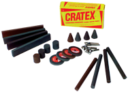 #226 Resin Bonded Rubber Kit - Combination - Various Shapes - Equal Assortment Grit - Exact Tool & Supply