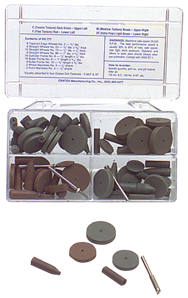 #777 Resin Bonded Rubber Kit - Introductory - Various Shapes - Equal Assortment Grit - Exact Tool & Supply
