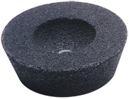 4/3 x 2 x 5/8-11'' - Aluminum Oxide 16 Grit Type 11 - Resin Cup Wheel - Exact Tool & Supply