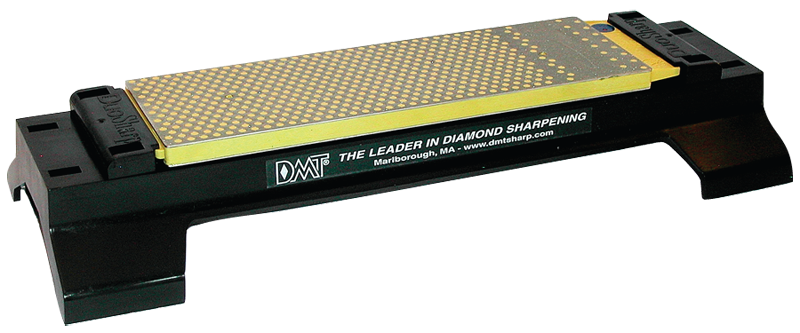 8 x 2-5/8 x 3/8" - Fine/Coarse Grit - Rectangular Bench Model Duo-Sharp Diamond Whetstone with Base - Exact Tool & Supply