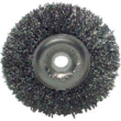 6″ Diameter-5/8″-1/2″ Arbor Hole - Crimped Steel Wire Straight Wheel - Exact Tool & Supply