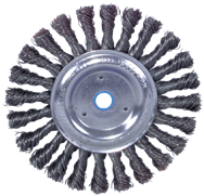 10" Diameter - 1-1/4" Arbor Hole - Cable Twist Steel Wire Straight Wheel - Exact Tool & Supply