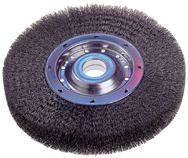 10" Diameter - 2" Arbor Hole - Crimped Steel Wire Straight Wheel - Exact Tool & Supply