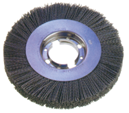 10" Diameter - 2" Arbor Hole - 80 SC Abrasive Nylon Straight Wheel - Exact Tool & Supply
