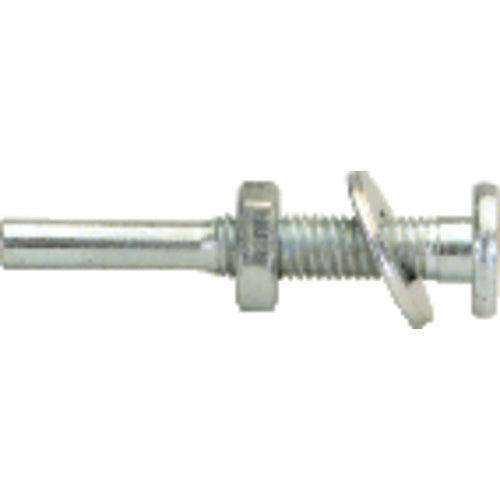 Fits 1/4″ Arbor Hole-3/16″ Shank - 1 3/4″ Overall Length - Flat Head Arbor for Abrasives - Exact Tool & Supply
