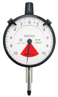 1.6mm Total Range - 0.02mm Graduation - AGD 2 One Revolution Dial Indicator - Exact Tool & Supply